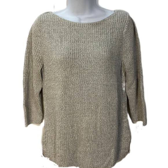 Old Navy Light Grey Round Neck Knit Sweater SP - Picture 1 of 7
